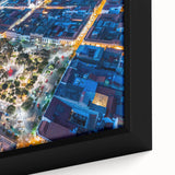 Extra large framed canvas featuring a textured depiction of a Bolivian landscape in vibrant colors.