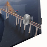 Large abstract depiction of a Brazilian landscape in muted earth tones on acrylic glass, suitable for dining room art.