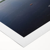 Art deco poster of a vibrant Brazilian landscape on rolled canvas, suitable for dining room decor.