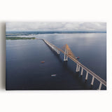 Black and white stretched canvas of Rio de Janeiro skyline, ideal for kitchen wall art.