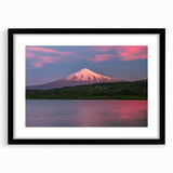 Extra large framed abstract art print of a colorful, textured Chilean landscape, ideal for living room decor.