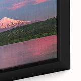 Extra large framed canvas depicting a textured black wall art scene of Chile with vibrant, colorful accents.