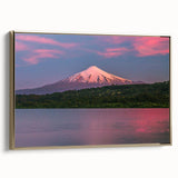 Framed canvas featuring a vintage-style black landscape painting of the Chilean scenery, ideal for bedroom wall art.