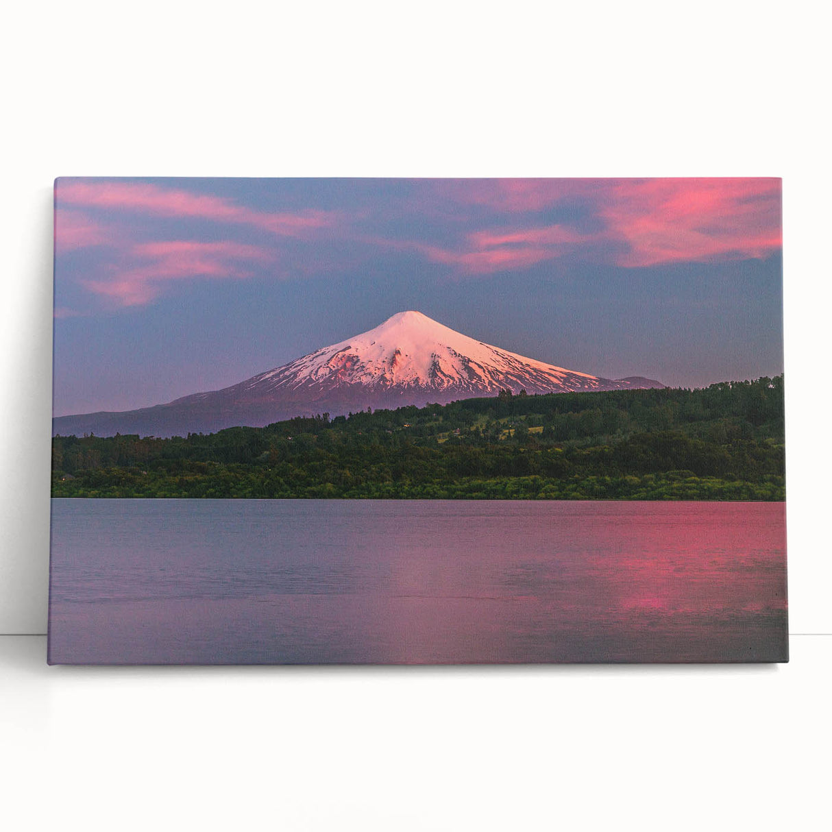 Black and white stretched canvas of Chilean landscape, ideal for kitchen wall art or bedroom ambiance.