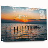 Large abstract wall art depicting an Alabama landscape in muted earth tones, acrylic print.