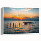 Vintage poster art of Alabama scenery on framed canvas, featuring colorful art in extra large format.