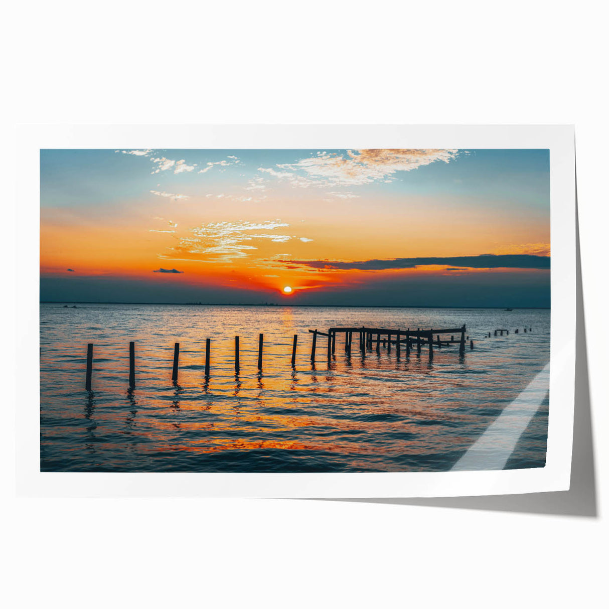 Extra large rolled print of Alabama scenery with vibrant floral elements, ideal for art wall dining room or bathroom.