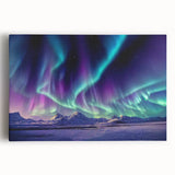 Black and white photograph of a serene Alaskan landscape on large stretched canvas, suitable for kitchen wall art.