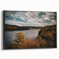 Black and white landscape art painting of Arkansas scenery on framed canvas, ideal for bedroom wall decor.