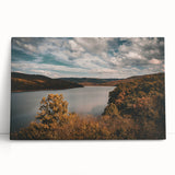 Black and white stretched canvas of Arkansas scenery, ideal for kitchen wall art or bedroom ambiance.