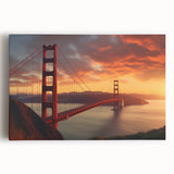 Black and white stretched canvas of the San Francisco skyline, ideal for kitchen wall art.