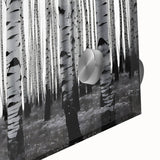 Large abstract wall art of Aspen, Colorado scenery in muted earth tones on acrylic glass, ideal for dining room decor.
