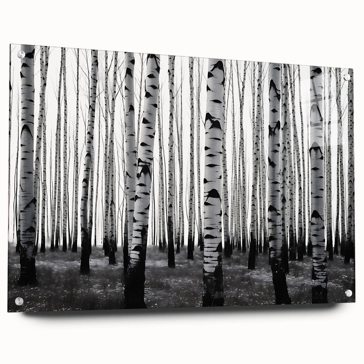 Acrylic print of a Colorado Aspen landscape in autumn hues, ideal for dining room decor.