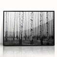 Large abstract wall art featuring a vibrant Aspen, Colorado landscape in mid-century modernist style on black framed acrylic.