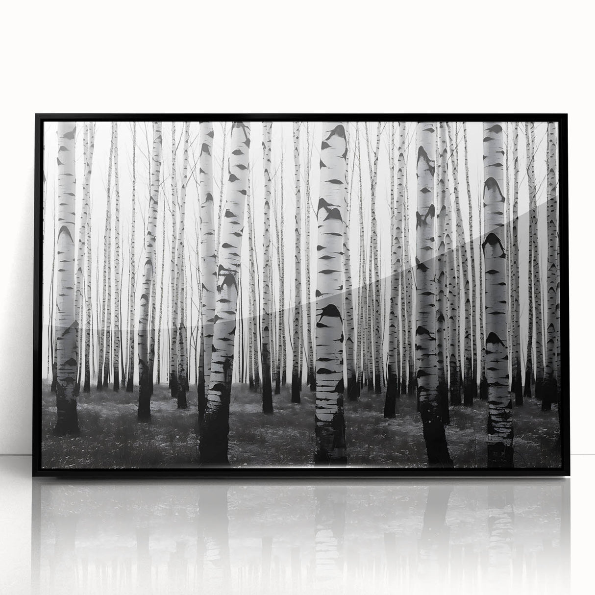 Large abstract wall art featuring a vibrant Aspen, Colorado landscape in mid-century modernist style on black framed acrylic.