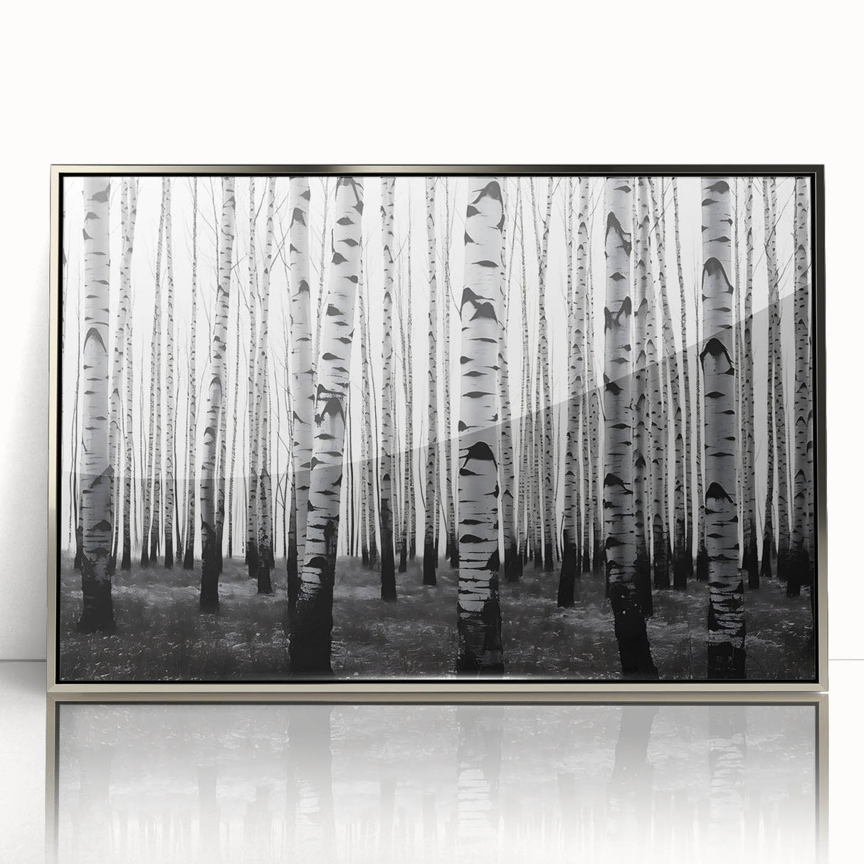 Mid-century modernist art depicting Aspen, Colorado scenery in muted earth tones on a framed acrylic print.