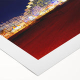 Art deco poster of Daytona scenery on rolled canvas, featuring pastel shades, ideal for dining room wall art.