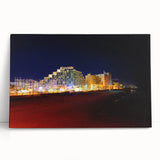Monochrome Daytona beach scene on stretched canvas, ideal for kitchen wall art or bedroom ambiance.