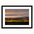 Extra large abstract art print featuring colorful, textured scenery of Idaho, ideal for living room ambiance.