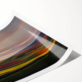 Extra large wall art featuring line art flowers in subtle colors on a rolled print, ideal for large living room decor.