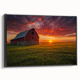 Black and white landscape art painting of Iowa scenery on framed canvas, suitable for bedroom wall decor.