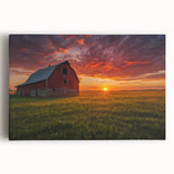 Black and white stretched canvas of Iowa scenery, ideal for kitchen wall art.