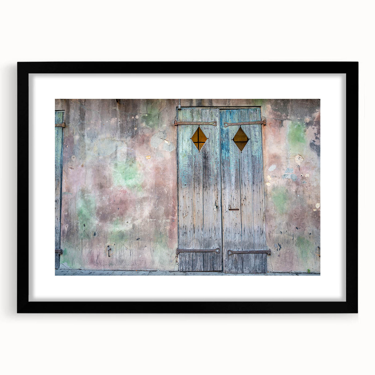Abstract art print of New Orleans in vibrant, colorful hues on a large textured canvas, ideal for living room decor.