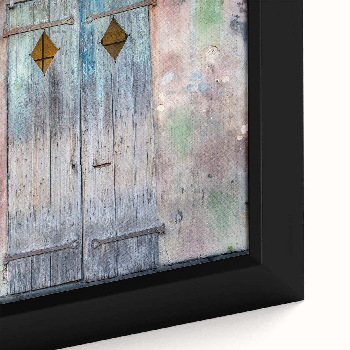 Extra large framed canvas featuring a textured depiction of New Orleans in vibrant colors, ideal for living room decor.