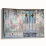 Framed canvas of a vintage New Orleans landscape in colorful art style, ideal for living room decor.