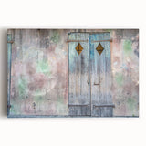 Black and white stretched canvas featuring a detailed New Orleans streetscape, ideal for kitchen wall art.