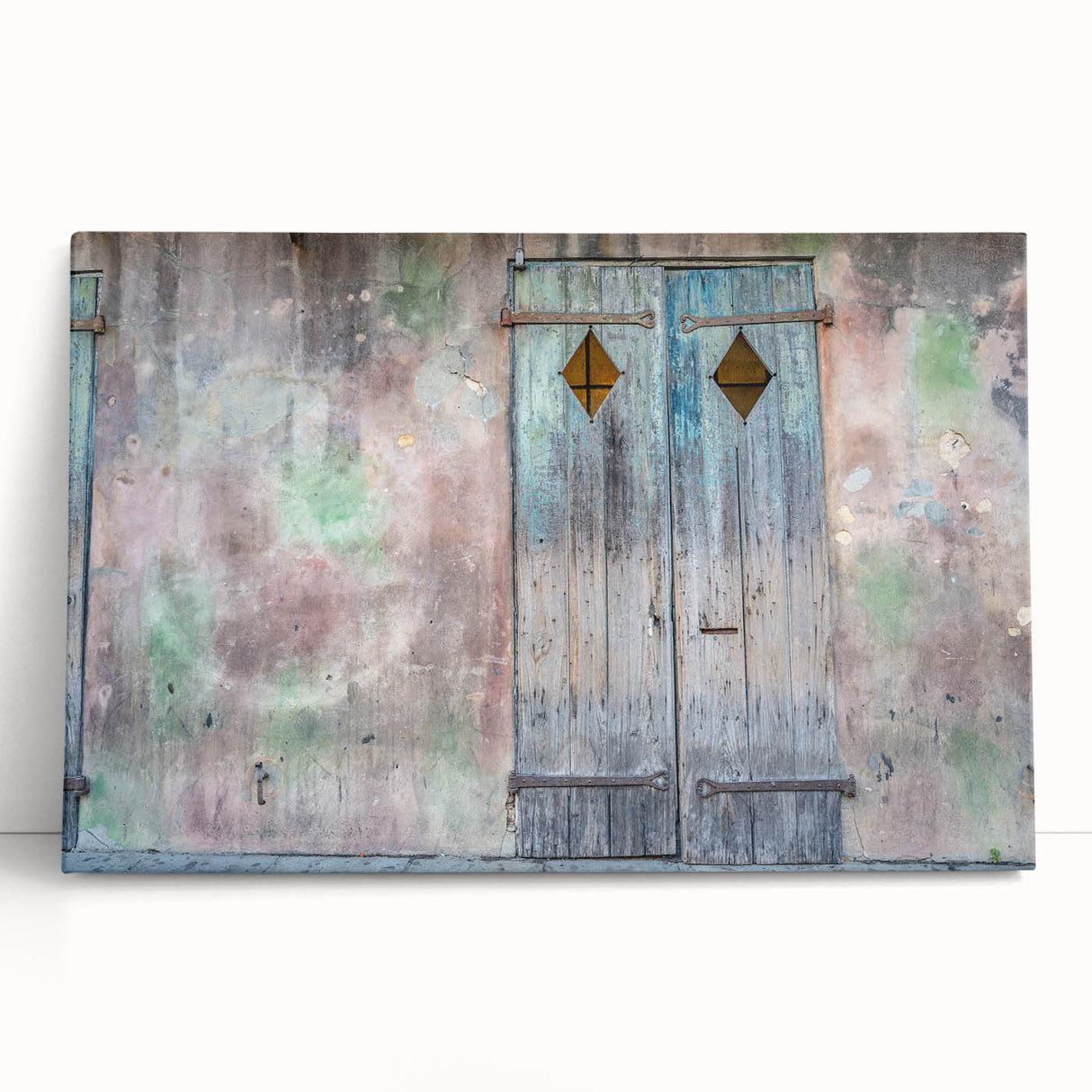 Black and white stretched canvas of New Orleans street scene, ideal for kitchen wall art or bedroom.