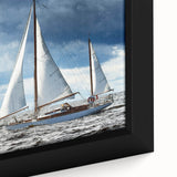 Extra large framed canvas featuring a textured depiction of Maine's colorful coastline, ideal for living room decor.