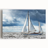 Black and white photo of Maine scenery on stretched canvas, ideal for kitchen wall art.