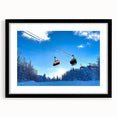 Extra large colorful art print of abstract Vermont scenery, textured finish on a black framed mat.
