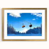 Extra large abstract art print of Vermont scenery in textured style, framed in gold, ideal for living room decor.