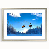 Textured abstract art print depicting Vermont scenery in muted earth tones on a framed silver mat.