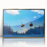 Acrylic print of a Vermont landscape in muted earth tones, framed in gold, suitable for modern art wall decor.