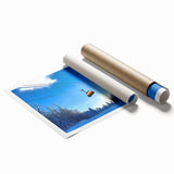 Extra large rolled print of a Vermont landscape with muted green and brown tones, ideal for classy bathroom wall art.