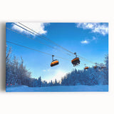 Black and white photograph of a Vermont landscape on stretched canvas, ideal for kitchen wall art.