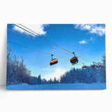 Black and white stretched canvas featuring a serene Vermont landscape, ideal for kitchen wall art.