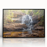 Large abstract wall art depicting West Virginia scenery in black and white tones on a framed acrylic.