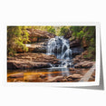Scenic West Virginia landscape on rolled print, featuring lush greenery and flowers, ideal for art wall dining room.