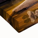 Black and white landscape art painting of West Virginia on stretched canvas, ideal for bedroom wall decor.