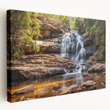 Large canvas print of a West Virginia landscape in muted green and blue tones, suitable for kitchen wall art.