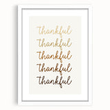 Abstract art print featuring autumnal shades on a white-framed canvas, ideal for dining room decor.