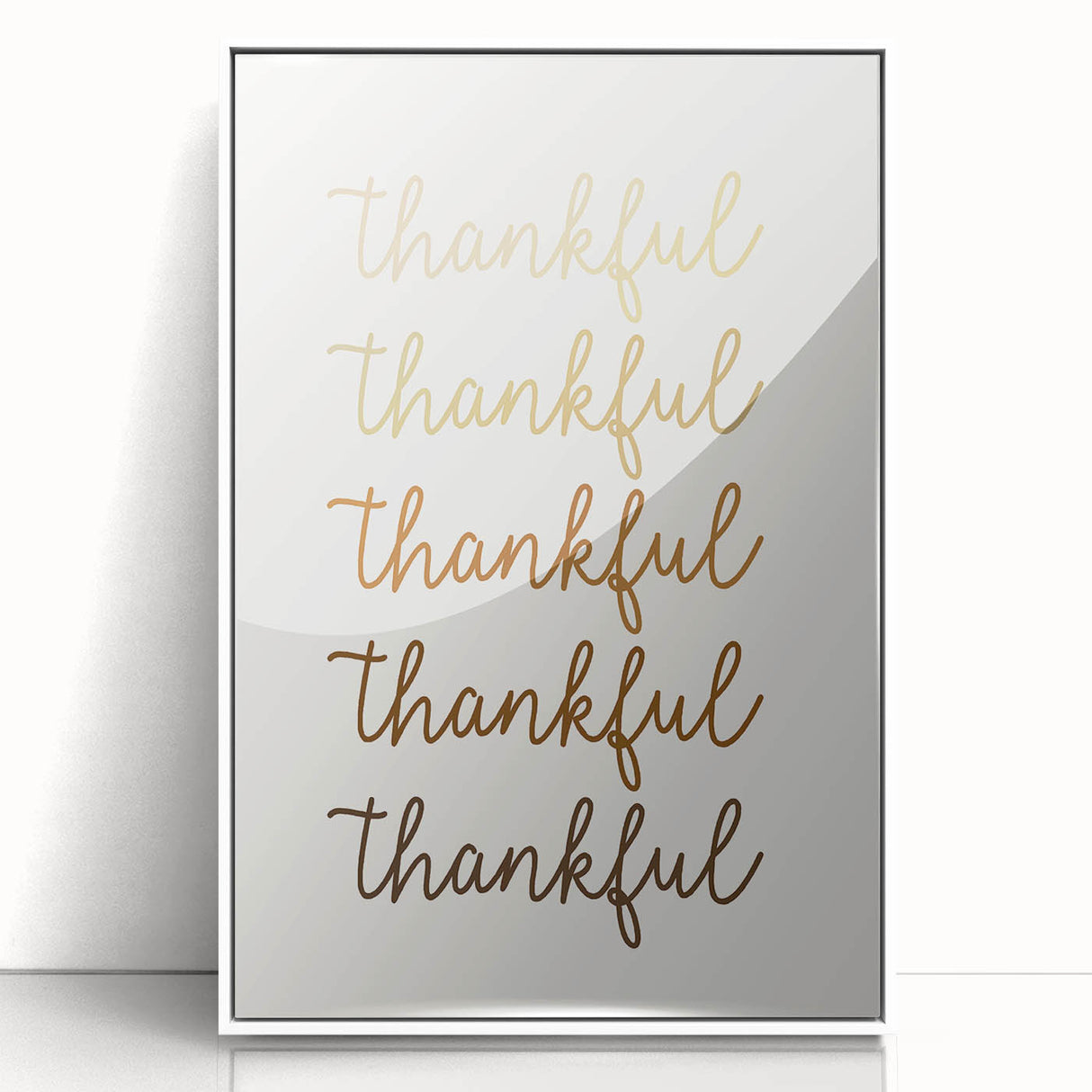 Art deco poster of autumn trees in orange and yellow hues on white acrylic, ideal for modern nursery wall decor.
