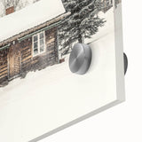Large abstract wall art featuring cool winter tones on acrylic glass.