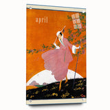 Springtime Vogue Cover Art - Pink Coat Fashion Illustration Print