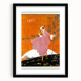 Springtime Vogue Cover Art - Pink Coat Fashion Illustration Print
