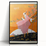 Springtime Vogue Cover Art - Pink Coat Fashion Illustration Print